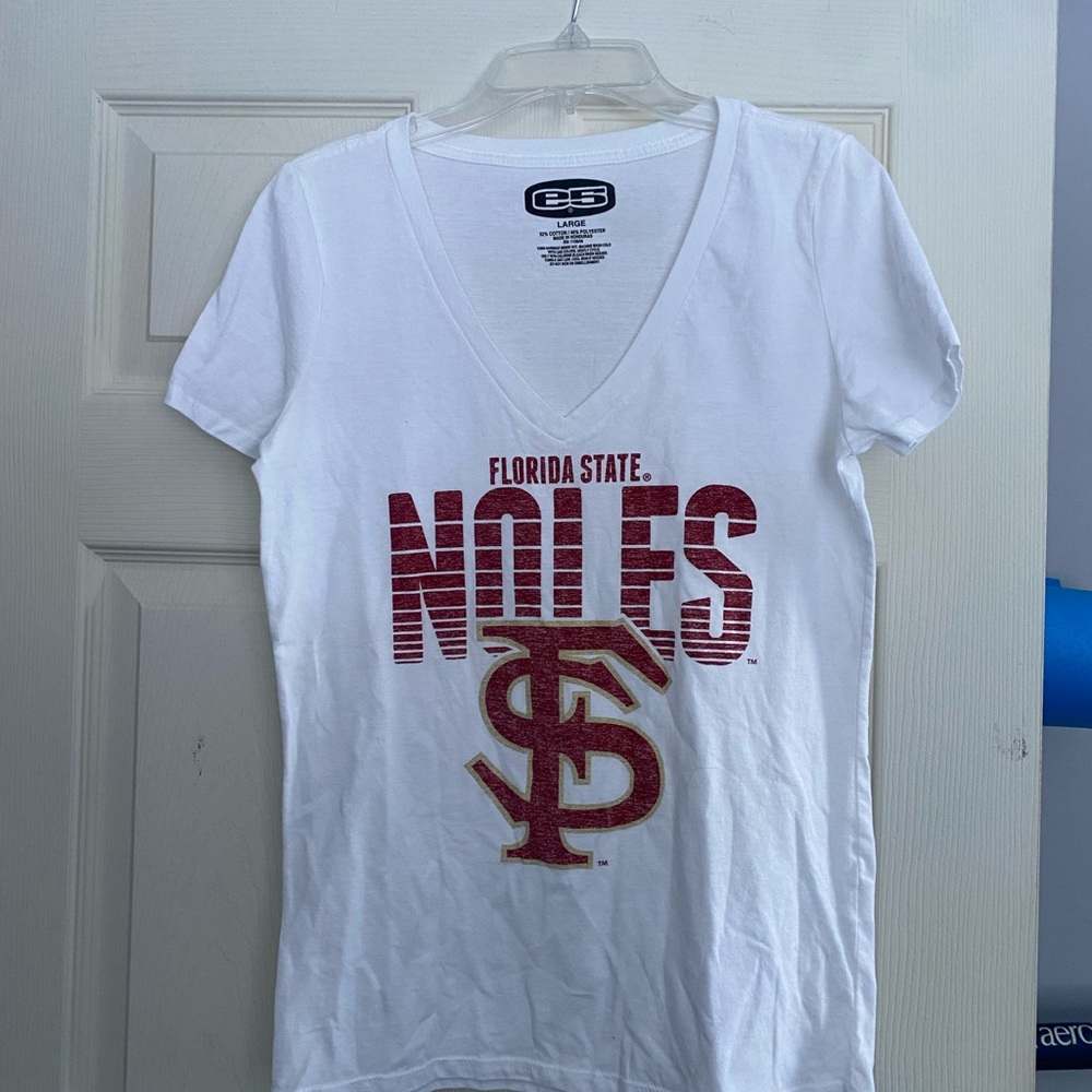 Champion White V-Neck T-Shirt